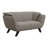 Keiya Transitional 65"L Linen Fabric Upholstered Loveseat in Brown