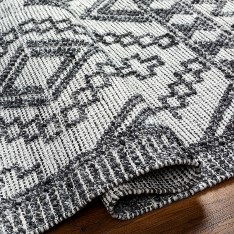 Geometric Area Rug, Dark Gray, Rectangle 2' x 3'