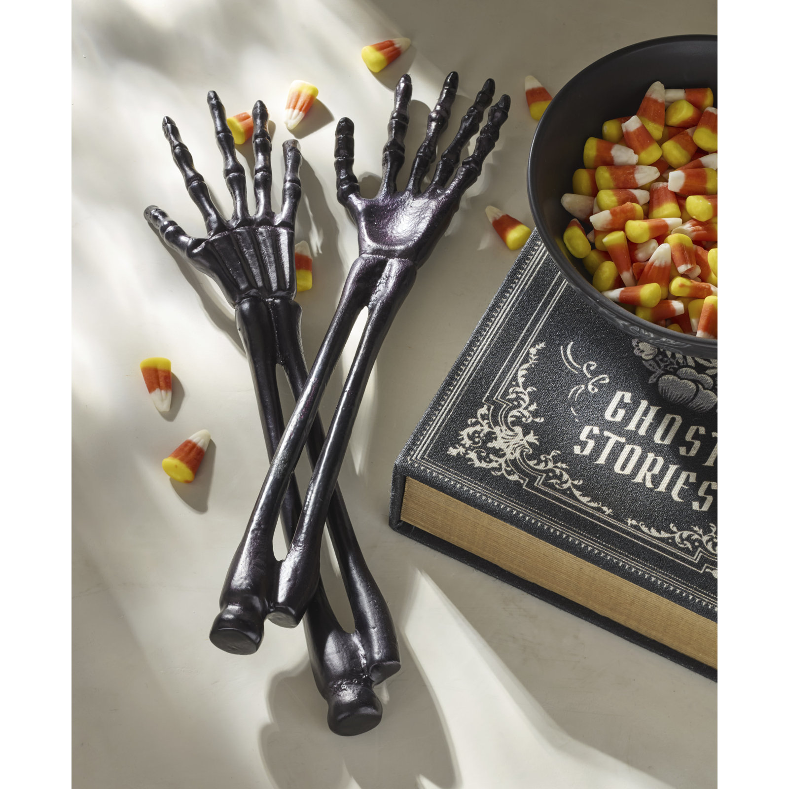 Oneida Skeleton Satin Black 2-Piece Salad Servers