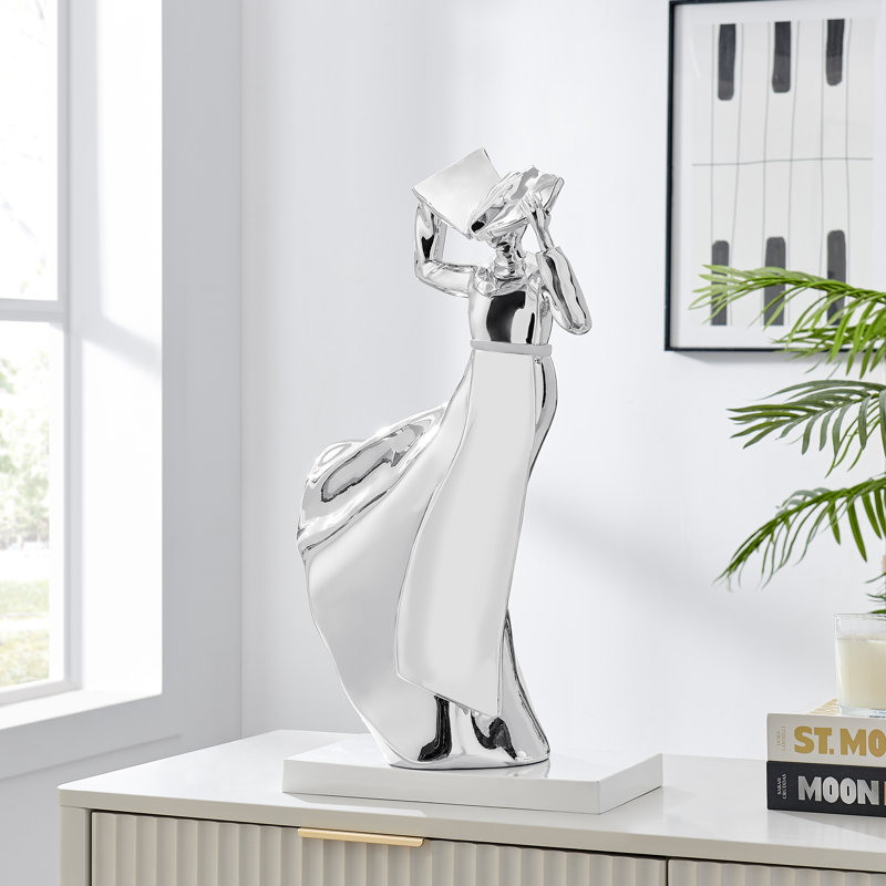 Solange Chrome Resin Sculpture