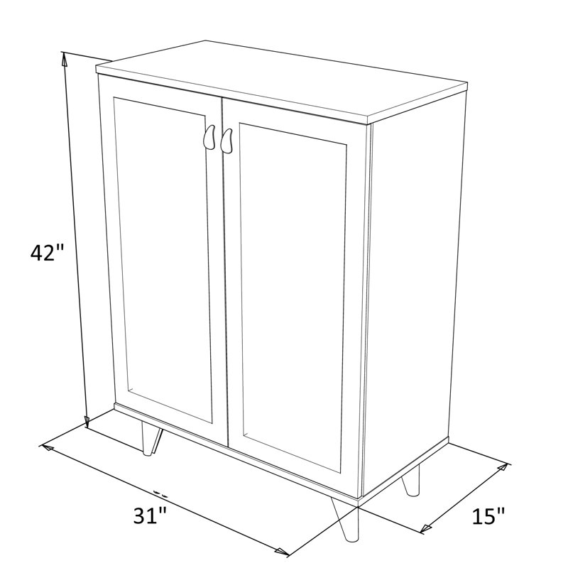 Tiroir à chaussures en bois crème - Rangement compact pour rangement en bois