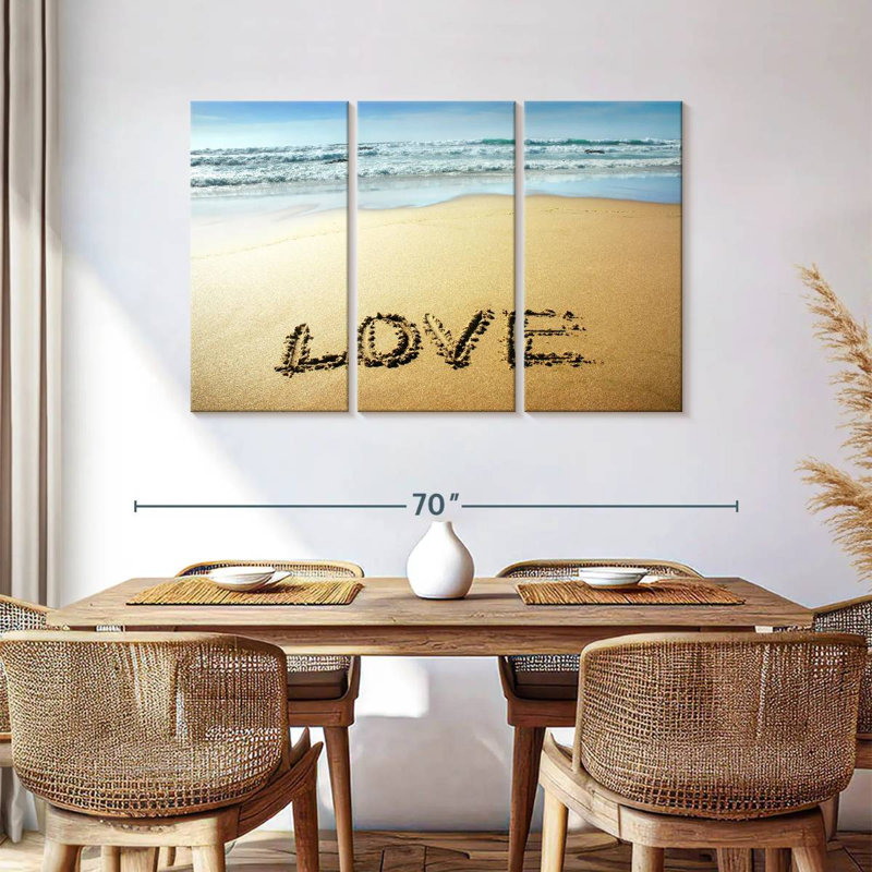 Tergel Beach Love Écrits, H 36 po x l 57 po