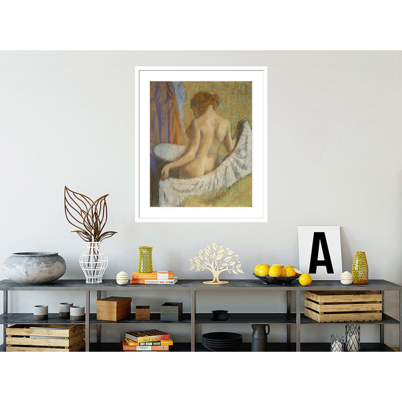 «After the Bath» par Edgar Degas, impression giclée sur cadre, H 39,49 po x l 33,5 po