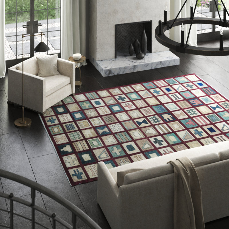Pakistan Gabeh Wool Patchwork Area Rug
