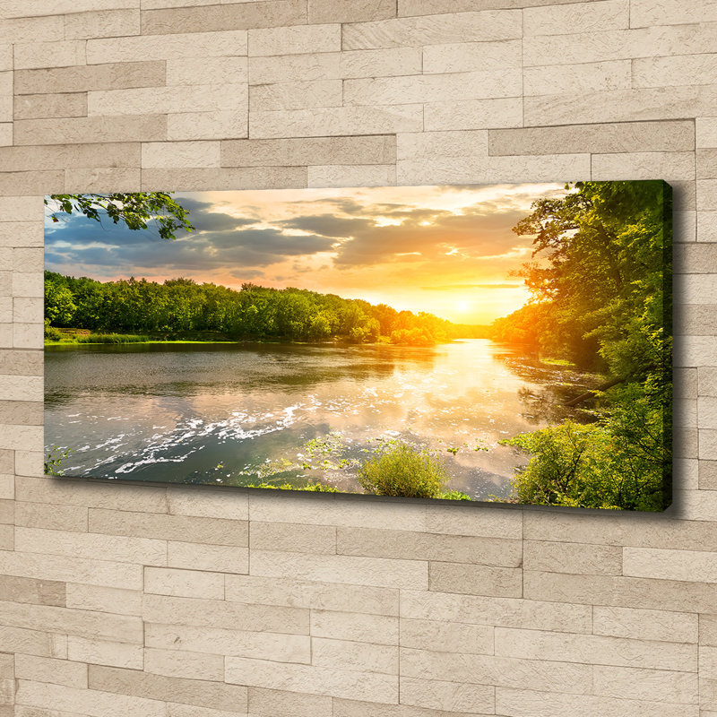 Twilight On Canvas The River - Wrapped Canvas Print