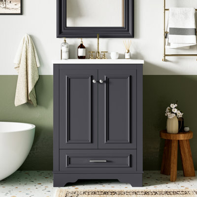 Ensemble de meuble-lavabo 24 po avec lavabo en céramique