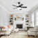 42" 5-Blade Modern Ceiling Fan With Tri-Color LED Light Source, Silent Motor, Remote Controller