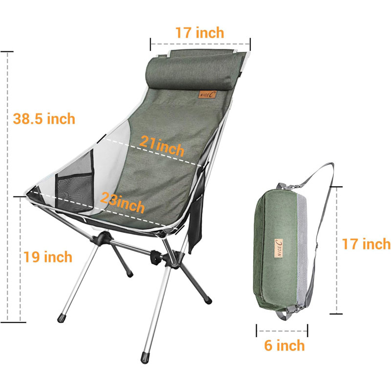 Chaise de camping pliante Cimarr, Vert