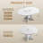 59"Extendable Round/Oval Wooden Dining Table for 4-6 Heavy Duty Pedestal Base-1083983348