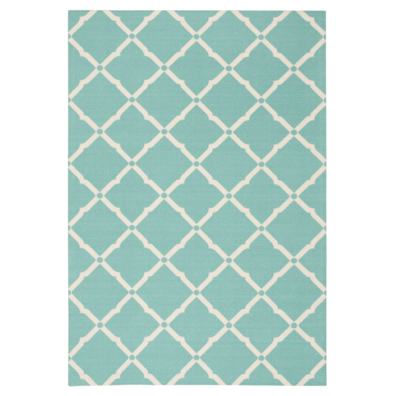 Tapis turquoise Dian, Rectangle 10 pi x 13 pi