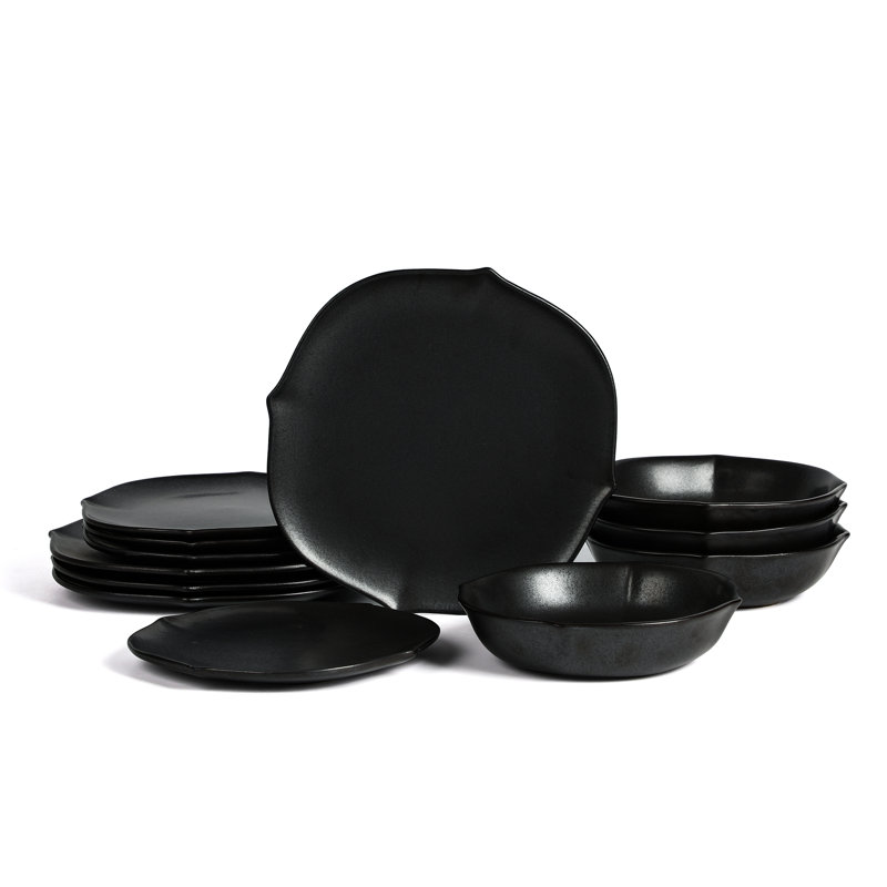 Stone Lain Baskerville 12-Piece Dinnerware Set Stoneware