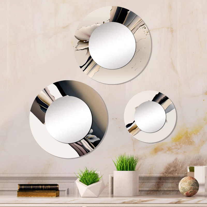 Miroir mural rond en aluminium Brayfield