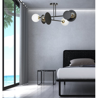 Cifuentes Glass Semi Flush Mount