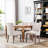 A&a furniture ultra side dining chairs | set of 2 | thickened fabric, solid wood legs | bronze nailhead-497689671-497689531