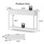 Console 47 po avec 2 tiroirs et tablette de rangement, blanc