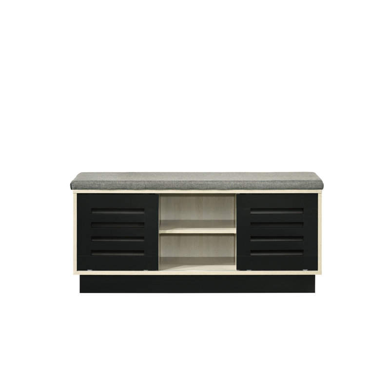 Armoire à chaussures amovible avec plateau rembourré et porte coulissante