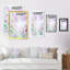 Grunge rétro fleurs blanches et roses - décoration murale traditionnelle sur toile-481484458-481484461