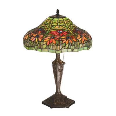 22"H Poinsettia Table Lamp
