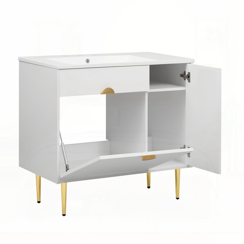 Meuble-lavabo 36 po avec lavabo en résine