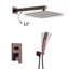 Pomme de douche carrée avec système de douche complet avec douchette carrée-61743233