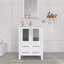 Meuble-lavabo simple 24 po avec lavabo en céramique et portes et tiroir à fermeture en douceur - Structure en bois massif et conception facile à nettoyer-1627954868-1627955018