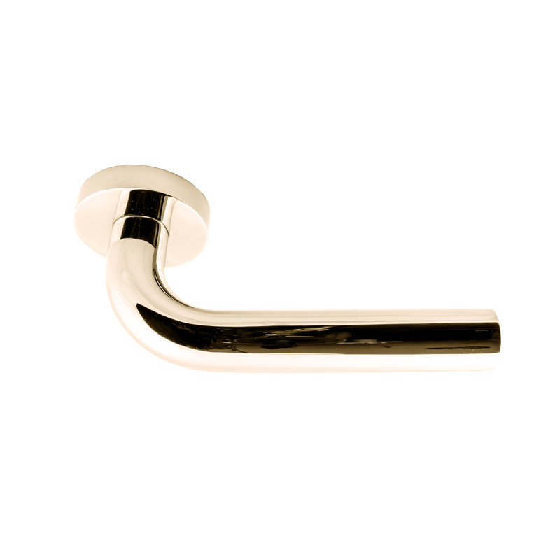 Full Double Dummy Door Lever Set, Satin Brass, Round