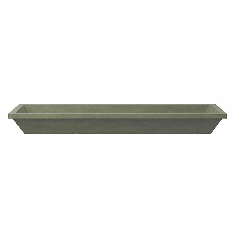 Arcata 48" Undermount Concrete Trough Bathroom Sink, Sage