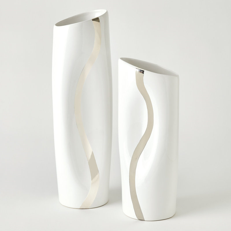 Handmade Ceramic Table Vase, 17" H x 7" W x 5" D