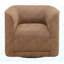 Fauteuil d'appoint pivotant brun