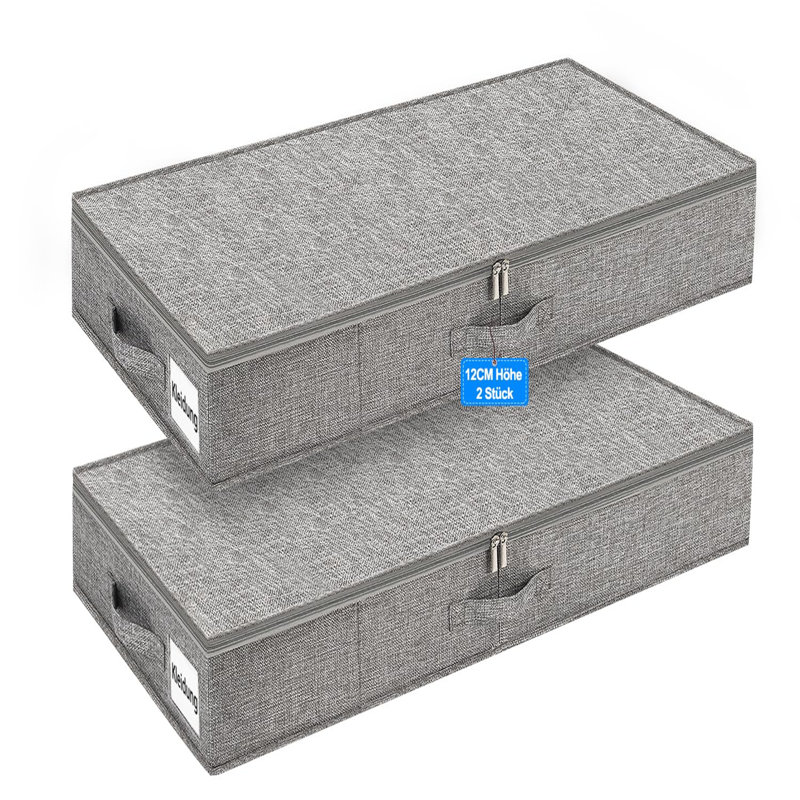 Brayden Studio Fabric Underbed Storage, Grey