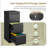 40''H Metal Vertical File Storage Cabinet For Office And Home With Lock And 3 Drawersa-927781088