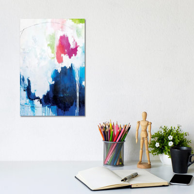 Blue Wave 1 Piece Wrapped Canvas Painting