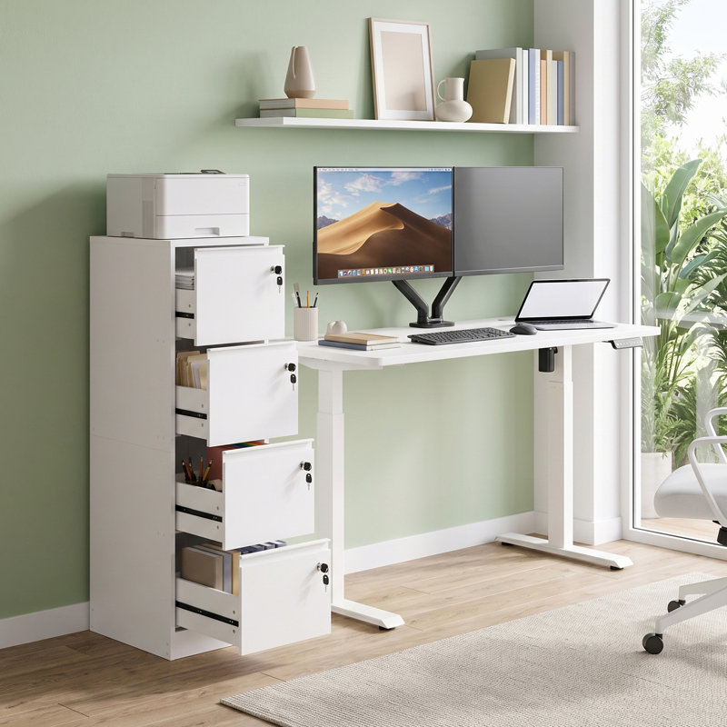 38 cm W 4 -Drawer - Drawer Mobile Filing Cabinet