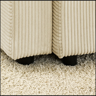 Repose-pieds confortable en velours côtelé pour le salon et la chambre à coucher, parfait pour la détente et les sièges supplémentaires.