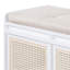 Banc de rangement pour chaussures de 48 po de large avec banc d'entrée et coussin à 3 tiroirs-130897692