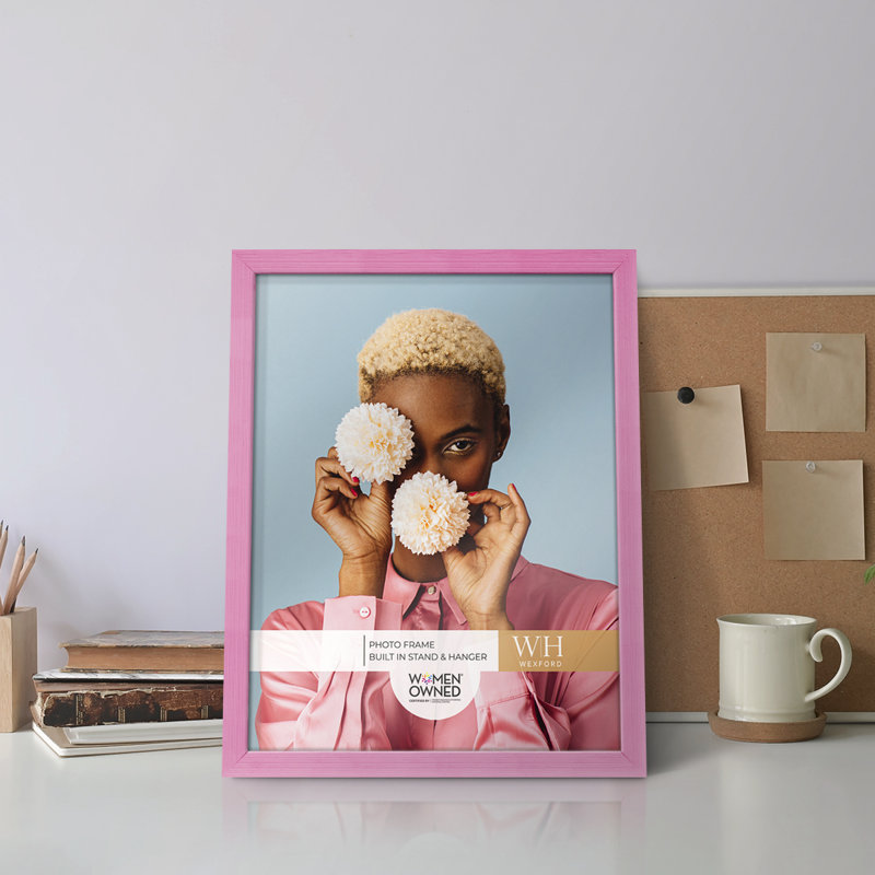 Cadre photo en bois Apolline, 5 po x 7 po, Rose