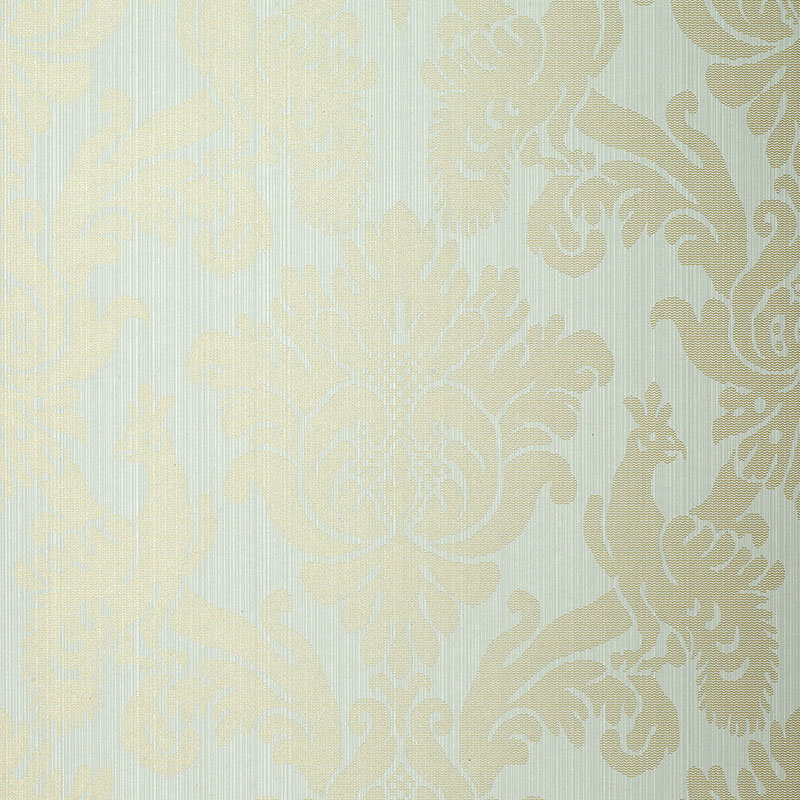 Valette Strie Damask Wallpaper, Robin's Egg