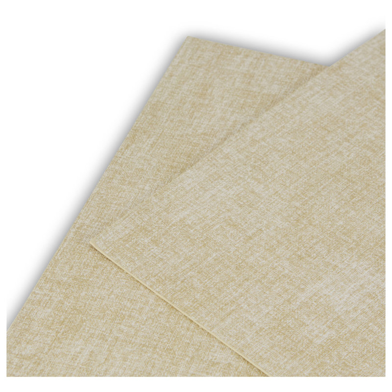Ensemble de napperon rectangulaire en cuir texturé réversible 12 "x 18" à motif végétalien Amalfi de Dicat Home, Lin Amalfi