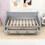Lit de jour simple en bois 2 tiroirs-1236989092