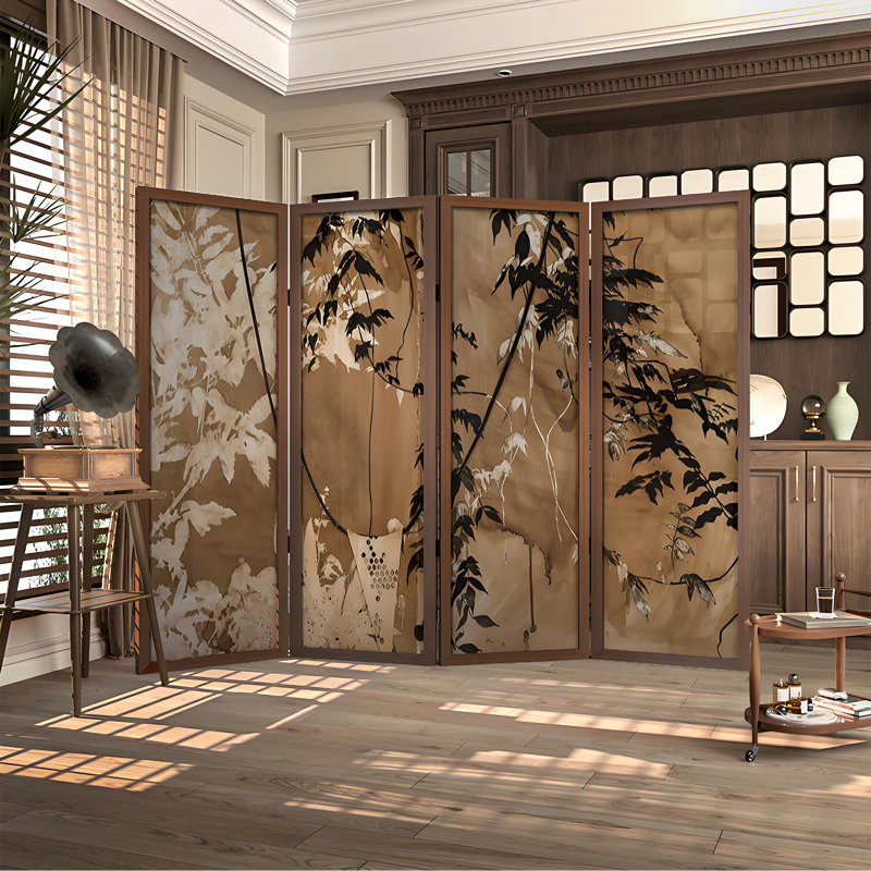 Paravent artistique en bois, H 70,87 po x l 94,49 po x P 1,57 po