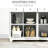 White Kitchen Sideboard Cabinet - With Solid Wood Countertop, 3 Drawers, Doors, Adjustable Shelf Storage And