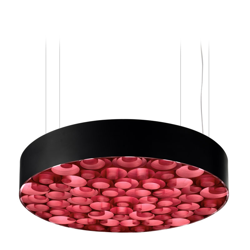 Spiro LED Chandelier, 5.9" H x 29.5" W x 29.5" D, Black, Sea Blue