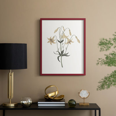 Impression florale vintage encadrée CL XXVII - bois massif