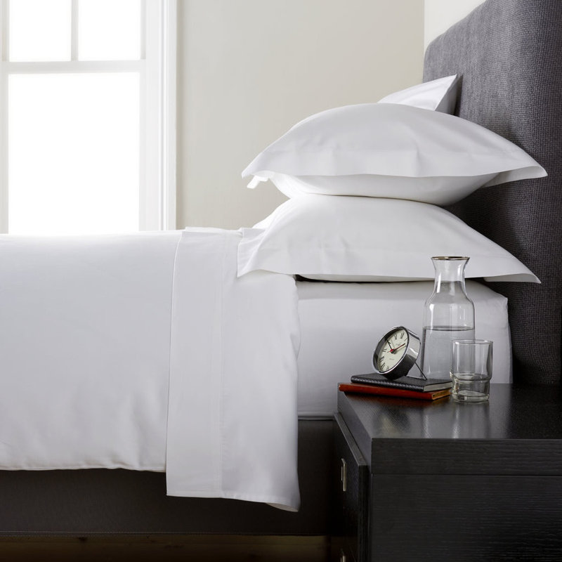 600 Thread Count Sateen Oxford Pillowcase, White