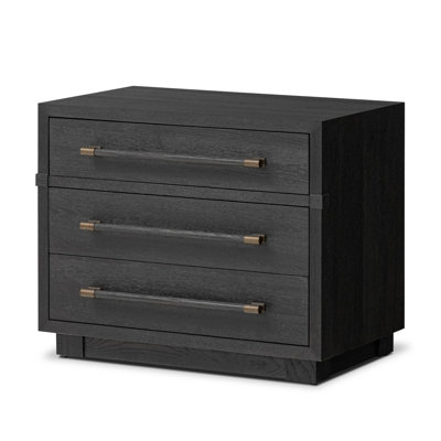 Liev Nightstand-Modern Black Ash by Ebern Designs