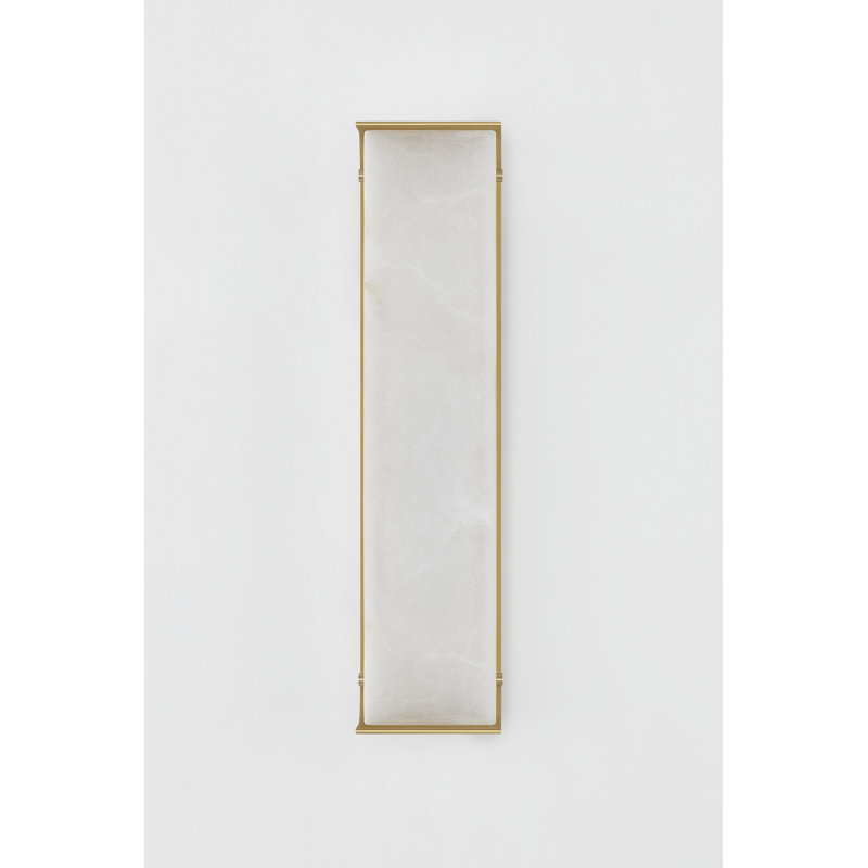 Hera 4.25" Alabaster Wall Sconce, 18" H x 4.25" W x 4.25" D