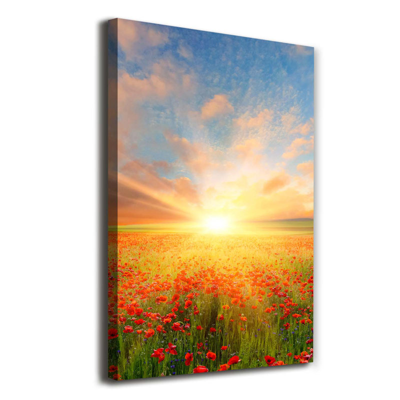 Field Of Poppies - Wrapped Canvas Print