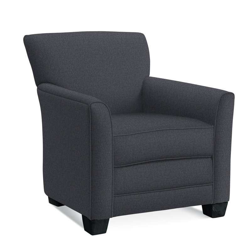 Buckley Armchair, Black Finish, Snow Crypton Performance; 0884-91