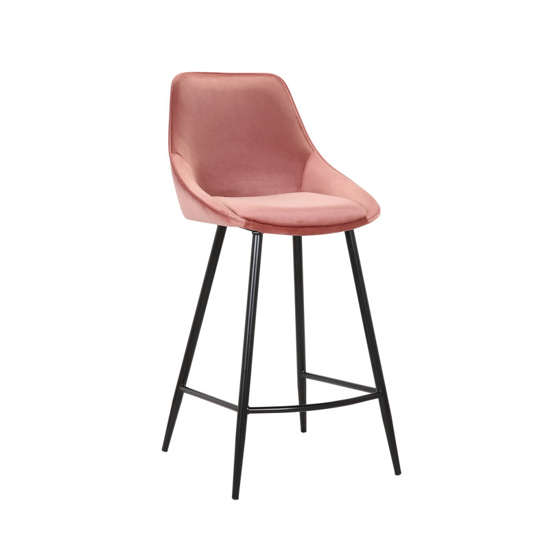 Upholstered Counter Stool, Pink