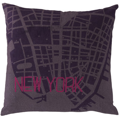 Housse de coussin en coton City Cartes